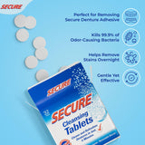 Secure Denture Cleansing Tablets, Cleans and Refreshes, 32 Tabs (Pack of 2)