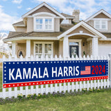 Probsin Kamala Harris 2024 Banner 120" x 20" Support Kamala Harris Election President Banner Yard Sign Party Supplies Photo Backdrop Poster Hanging Outdoor Gate Decor Fence Door Indoor Wall