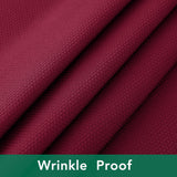 Biscaynebay Textured Fabric Christmas Square Table Cloth 70x70 Inch, Burgundy Water Resistant Tablecloths for Dining, Kitchen, Wedding, Parties etc. Machine Washable