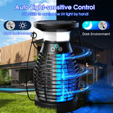 Solar Bug Zapper Outdoor, 4200V Effective Mosquito Zapper, Rechargeable Cordless Bug Zapper Outdoor with 4000mAh Battery, Portable Electric Fly Zapper for Patio, Porch, Garden, Kitchen