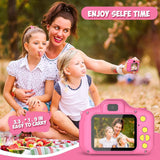 Desuccus Kids Camera, Christmas Birthday Gifts for Girls, Toys for 3 4 5 6 7 8 Year Old Girls, Digital Camera for Toddlers Toys for Girls with 32GB SD Card（Pink）