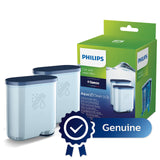 PHILIPS AquaClean Original Calc and Water Filter, No Descaling up to 5,000 cups, Reduces Formation of Limescale, 2 AquaClean Filters, (CA6903/22)