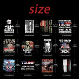 12 Sheets Trump Theme Iron on Transfer Patches Iron on Decals Stickers DIY Crafts Heat Transfer Vinyl Stickers DT Iron on Patches for Clothing T Shirts Backpacks Pillow Decorations