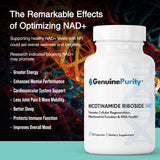 GenuinePurity Liposomal NR 300mg Nicotinamide Riboside Supplement | Advanced NAD Boost for Cellular Energy and Mitochondrial Function | Gluten Free, Vegan, USA Made, Non-GMO | 60 Capsules