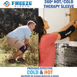 FreezeSleeve Ice & Heat Therapy Sleeve- Reusable, Flexible Gel Hot/Cold Pack, 360 Coverage for Knee, Elbow, Ankle, Wrist- Blue Camo, Large