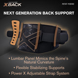 Copper Fit X-Back Brace for Lower Back Pain, Lumbar Support, Herniated Disc, Sciatica, Arthritis – Adjustable, Breathable Design - for Men and Women (Large/XLarge)