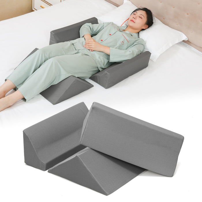 Fanwer Bed Wedges & Body Positioners (3 in 1), 40 Degree Wedges for Bed Positioning,Positioning Pillows for Elderly, Wedge Pillow for Bed Sores, Side Sleeping, After Surgery, Knees Elevated,Back Pain