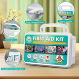 General Medi 120 Pieces Hardcase First Aid Kit - First Aid Box Includes Instant Cold Pack, Emergency Blanket for Travel, Home, Office, Vehicle, Camping, Workplace & Outdoor