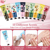 Dansib 60 Pack Hand Cream Gifts Set for Women Mini Lotion Travel Hand Lotion Bulk for Dry Cracked Hands, Mini Hand Lotion for Mother's Day Gifts, Birthday and Baby Shower Party Favors, 10 Styles