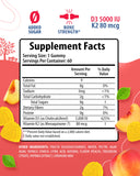 SUNNY SAM Vitamin D3 K2 Gummies 5000 IU - Immune & Bone Support - Sugar-Free Vitamin D Gummy Supplement - High-Absorption, Vegan, Gluten-Free Gummies for Adults