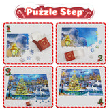 Pukamam Advent Calendar 2024 Jigsaw Puzzle 1008 Pieces Puzzle 24 Days Christmas Countdown Calendars for Kids Adults