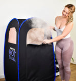 Runitude Portable Sauna Steam Tent | Full Size Home Personal Sauna Box Steam Room | Touchscreen 1000W 2.6 litre Generator | Including 1x Chair, 1x Foot Mat & 1x Protective Floor Mat | Men & Women