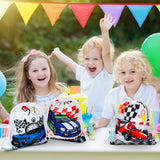 Race Car Truck Birthday Party Supplies Race Car Truck Party Favors Gift Bag Racing Drawstring Backpack Truck Candy Treat Bag Goodie Snack Bag for Boys Kids Party Decoration (Race Car, 20 Pieces)