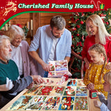 Advent Calendar 2024 Christmas Jigsaw Puzzle-1008 Pieces Christmas Countdown Calendar 24 Days Jigsaw Puzzles, Holiday Vintage Stamp Puzzles for Adults Kids,Xmas Gift for Boys and Girls