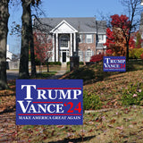 Signbeats Trump JD Vance 2024 Make America Great Again Yard Sign, Blue,12"x17.5" - Double-Sided Corrugated Plastic Lawn Sign with H Stake