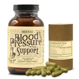 Medicine Man Plant Co. Blood Pressure Support 120 Capsules - Natural Herbal Pills with Hawthorn, Rosella Hibiscus, and Ginger - Organic and Herbal Supplement