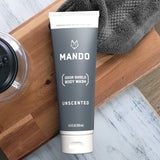 Mando Odor Shield Body Wash - 24 Hour Odor Control - Removes Odor Better than Soap - SLS Free, Paraben Free, Skin Safe - 8.5 Ounce (Unscented)