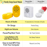 Friendly Songs Sound Module - The 2 Hr Voice Recorder for Stuffed Animals can Hold 70+ Songs in The Voice Box for Personalized Stuffed Animals and Custom Plush Teddy Bears with Voice Recordings