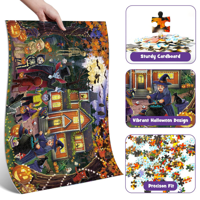 Halloween Puzzles Advent Calendar 2024 for Adults Teens,1008pcs Halloween Puzzles for Kids 31 Day Countdown to Halloween Jigsaw Puzzles Halloween Gifts