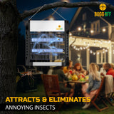 BUGG OFF Indoor Electric Bug Zapper, 2000 SQFT Coverage, 3500 Volts of Stunning Power, 40 Watts, Kills Mosquitos Gnats, Flys & More. 5 Year Warranty, X2 Free Replacment Bulbs