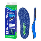 Powerstep Unisex Adult Pinnacle High Insole, Blue/Dark Green, Men S 4-4.5 / Women S 6-6.5 US