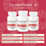 Celebrate Vitamins CelebrateONE 18 One Per Day Bariatric Multivitamin with Iron Capsules, 18 mg of Iron, for Post-Bariatric Surgery Patients, 90 Count, 3 Month Supply