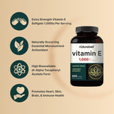 Vitamin E Oil Softgels – 1,000 IU – 300 Count – Antioxidant Support