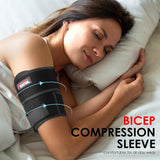 FEATOL Bicep Tendonitis Brace with 2 Packs Gel Ice Pack, Upper Arm Brace Tricep Compression Sleeve Support Hot & Cold Therapy for Men and Women, Pain Relief for Muscle Strains,Inflammation, X-Large