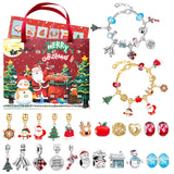 Christmas Gifts Advent Calendar Bracelet For 2023 Grils, 24 Days Xmas Countdown Calendar Elf Bracelets DIY Set For Kids, 24 Days DIY Christmas Charm Bracelet Gifts For Teens Toddler Adult Women