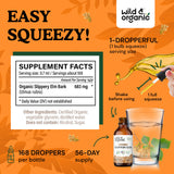 Wild & Organic Slippery Elm Liquid Drops - Lung Cleanse w/Slippery Elm Bark - Slippery Elm Drops for Respiratory Lung Health - Digestive Health w/Slippery Elm Extract - Slippery Elm Supplement - 4oz