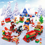 ZYLEGEN Christmas Party Favors Building Blocks Set Gift, Christmas Toys Mini Cute Bricks Advent Calendar Goodie Bags Fillers Classroom Prizes for Kids Boys or Girls 6-12(12Pack)