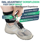 JOMECA Drop Foot Brace with Reel-Adjust Dorsiflexion Drop Foot Support Lifting Up Foot Drop Brace for Walking with Shoes for Foot Drop Cause by ALS,MS,Stroke,Diabetic Neuropathy AFO Fit Women & Men