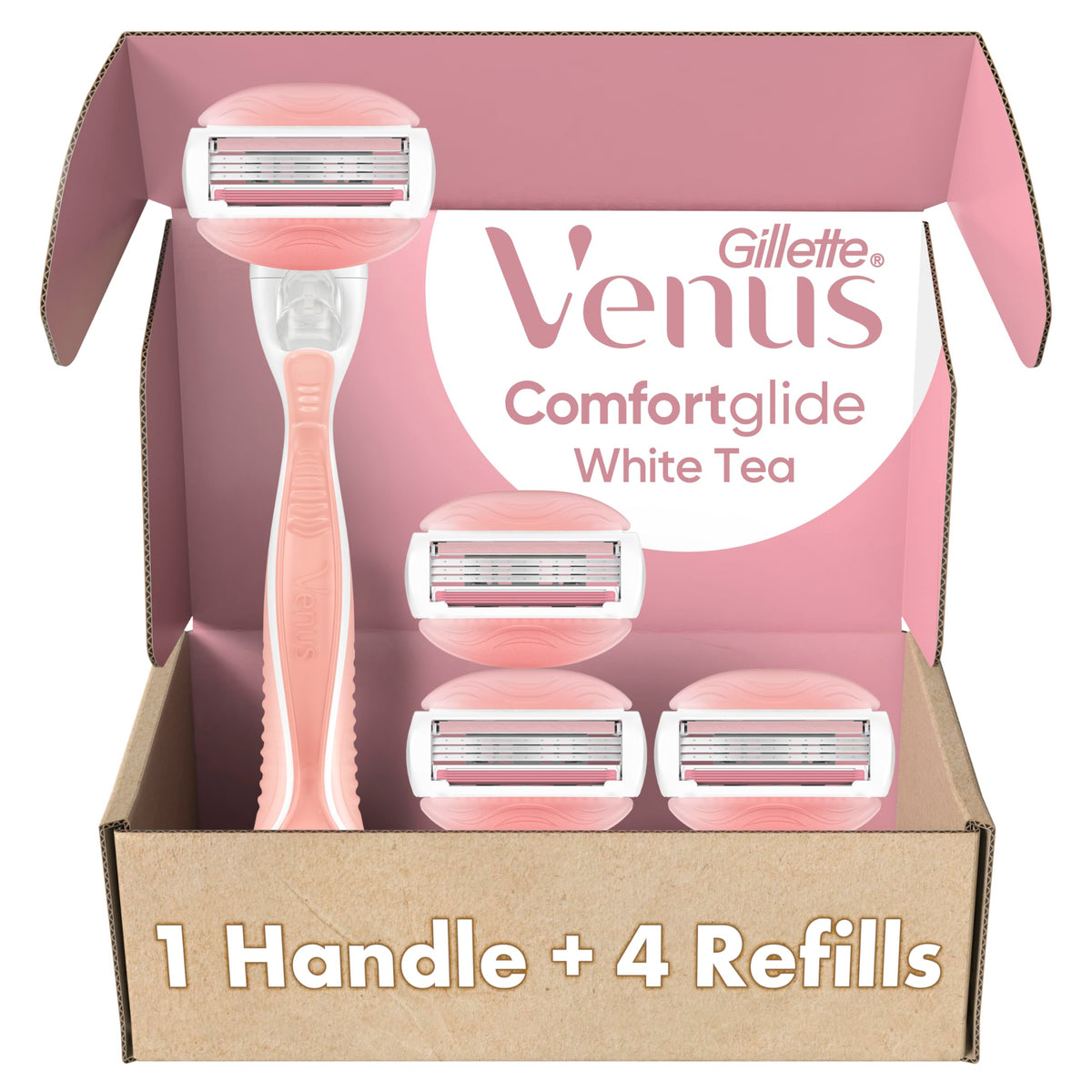 Gillette Venus ComfortGlide White Tea Women's Razor 1 Handle + 4 Blade