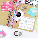 DOODLE HOG Journal for Girls, Teens - Journal Kit Includes 40 Page Journal, Stickers, Keychain, Markers, Washi Tape & Poster. Great Teen Girl Gifts! (Dotted Pink Scrapbook Kit)