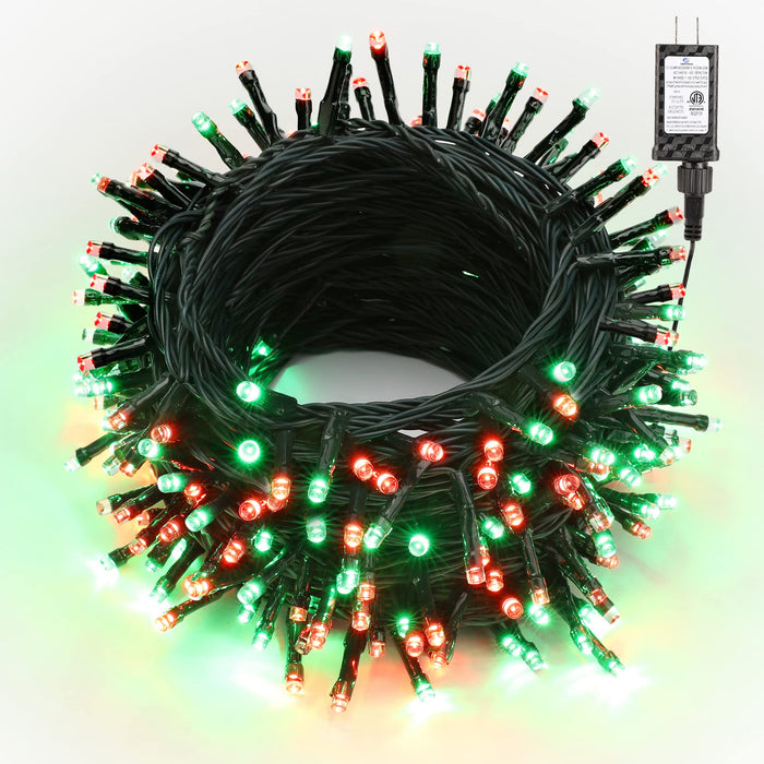 Brizled Red & Green Christmas Lights, 78.74ft 240 LED Outdoor Christmas Lights Connectable, 8 Modes Mini Christmas String Lights Plug-in Mini Xmas Tree Lights with Timer for Outside Garden Party Decor