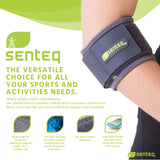 SENTEQ Elbow Brace Support Strap - Forearm Compression Sleeve, Tennis Elbow Brace for Men and Women, Fit Wrap Band for Weightlifting, Tennis, Golf Pressure Relief & Sports Injury Recovery, 1ct, XL