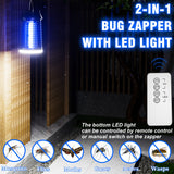 Bug Zapper with LED Light, Waterproof Mosquito Zapper Outdoor, Electric Fly Zapper, Mosquito Killer & Fly Traps for Outside, Patio, Porch, Backyard, Garden (Remote Control)