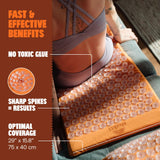 ShaktiMat Acupressure Mat Original Level, Organic Cotton GOTS Certified, HSA/FSA Eligible, Ethically Handcrafted in India, Sustainable and Durable. (Premium - Amber, Level 2)