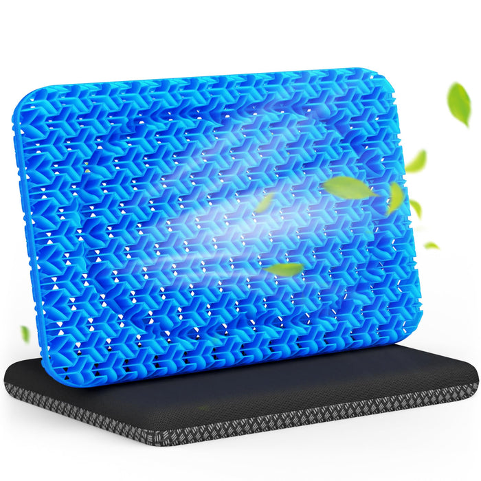 MZYENU Gel Seat Cushion, Cool Chair Cushion for Office Chairs, Driving Car Cushions Breathable, Wheelchair Cushions for Pressure Relief, Back Pain for Seat Cushion, Chair Pad with No-Slip Cover
