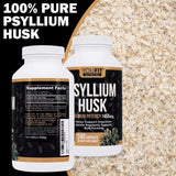 YouFit Nutrition PSYLLIUM Husk Capsules - Premium Psyllium Fiber Supplement - Promotes Intestinal Health and Regularity - 100% Natural Soluble Fiber 1450mg Per Serving - 240 Capsules