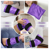 XXL Knee Ice Pack Wrap Around Entire Knee After Surgery, Reusable Gel Ice Pack for Knee Injuries, Large Ice Pack for Pain Relief, Swelling, Knee Surgery, Sports Injuries, 2 Pack (Purple)