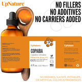 UpNature Copaiba Essential Oil - 100% Natural & Pure, Undiluted, Premium Quality Aromatherapy Oil - Heal Scars and Improve Skin Health - Reduce Pain and Relieve Congestion - Soothe and Calm Skin, 4oz