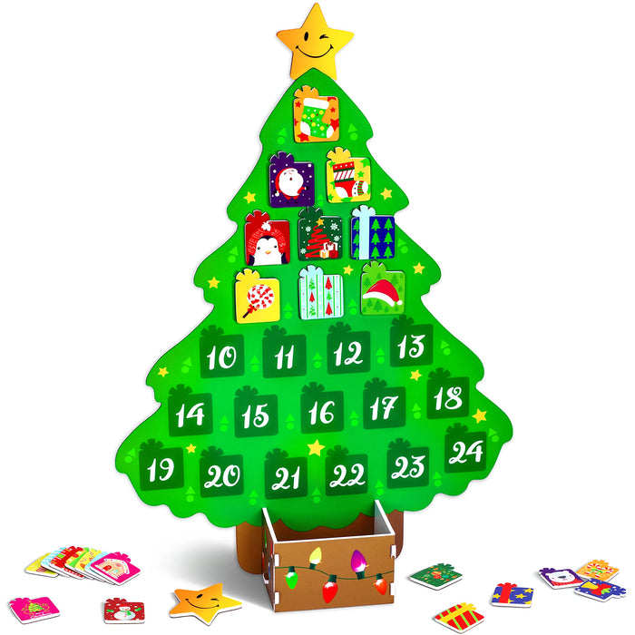 Christmas Countdown - Magnetic Count Down to Xmas Advent Calendar Toys for Kids Holiday Decorations(Assembly Needed)