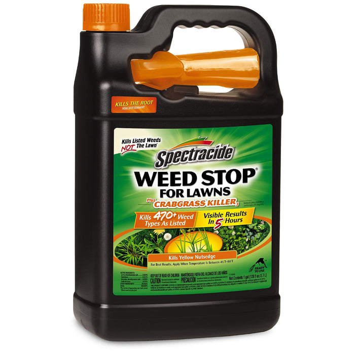 Spectracide 1.3 Gallon Weed & Grass Killer Refill and 1 Gallon Weed Stop for Lawns Plus Crabgrass Killer