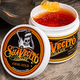 Suavecito Pomade Firme (Strong) Hold 4 oz, 3 Pack - Strong Hold Hair Pomade For Men - Medium Shine Water Based Wax Like Flake Free Hair Gel - Easy To Wash Out - All Day Hold For All Hair Styles