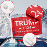 2 Pack Car Flags,Car Flag Donald Trump 2024 Take America Back Flag Outdoor and Car Flag Pole, Car Logo Window Clip Can be Clipped to Most Windows 14 inch Flag Pole and 16 x 10 inch Double Sided Flag