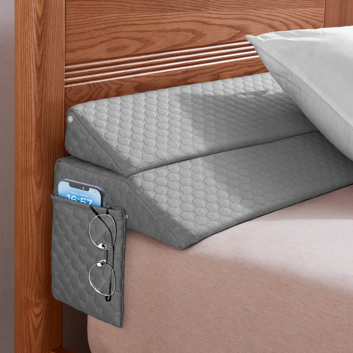 EUHAMS Full Size Bed Wedge Pillow - Bed Gap Filler Mattress Wedge Headboard Pillow Close The Gap 0-7" Between Your Headboard and Mattress or Wall for Sleeping Backrest Pillow (54"x10"x6" Gray)