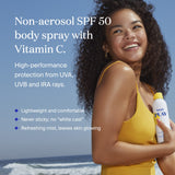 Supergoop! PLAY Antioxidant Body Mist w/ Vitamin C, 3 fl oz - SPF 50 PA++++ Broad Spectrum Sunscreen - Body Spray for Sensitive Skin - Clean Ingredients - Great for Active Days