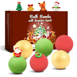 Christmas Gifts for Kids:Christmas Bath Bombs for Kids with Surprise Toys Inside, 6 Pack Bubble Bath Bomb Kids Advent Calendar 2024 Christmas Stocking Stuffers for Boys Girls Toddlers