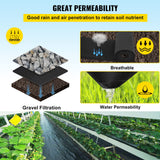 VEVOR Geotextile Landscape, 10ft x 100ft 8 oz Non-Woven PP Drainage 350N Tensile Strength & 440 N Load Capacity, for Ground Cover, Garden Fabric, French Drains, Black